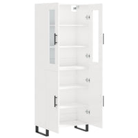 Credenza Bianco Lucido 69,5x34x180 cm in Legno Multistrato 3198235