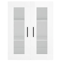 Credenza Bianco Lucido 69,5x34x180 cm in Legno Multistrato 3198235