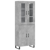 Credenza-Buffet-Armadio da cucina Grigio Cemento 69,5x34x180 cm in Legno Multistrato 489705