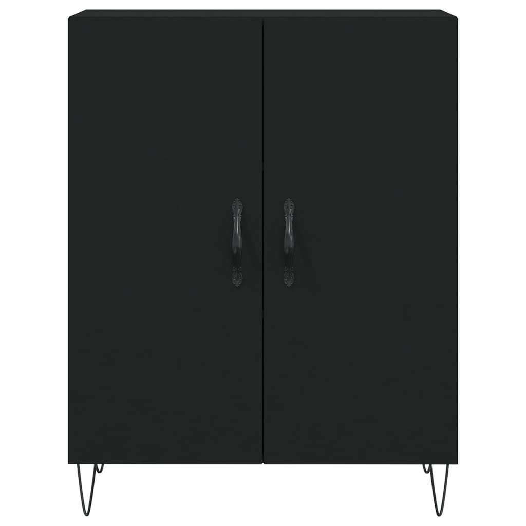 Credenza Nera 69,5x34x180 cm in Legno Multistrato 3198242