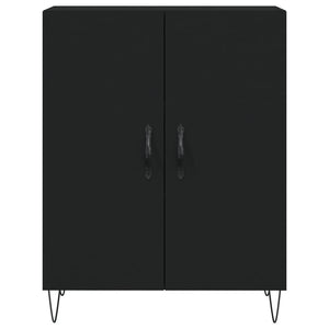 Credenza Nera 69,5x34x180 cm in Legno Multistrato 3198242