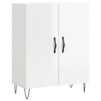 Credenza Bianco Lucido 69,5x34x180 cm in Legno Multistrato 3198243