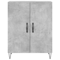 vidaXL Credenza Grigio Cemento 69,5x34x180 cm in Legno Multistrato