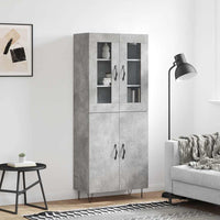 Credenza Grigio Cemento 69,5x34x180 cm in Legno Multistrato 3198245