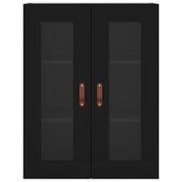 Credenza Nera 69,5x34x180 cm in Legno Multistrato 3198250