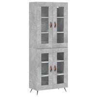 Credenza Grigio Cemento 69,5x34x180 cm in Legno Multistrato 3198253