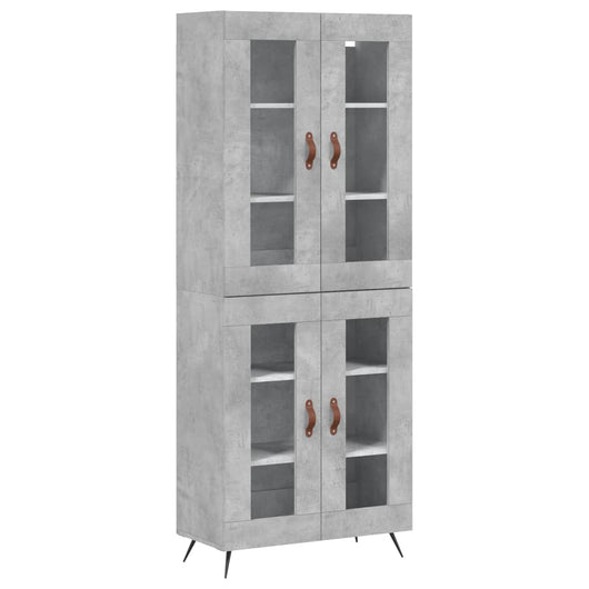 Credenza Grigio Cemento 69,5x34x180 cm in Legno Multistrato 3198253
