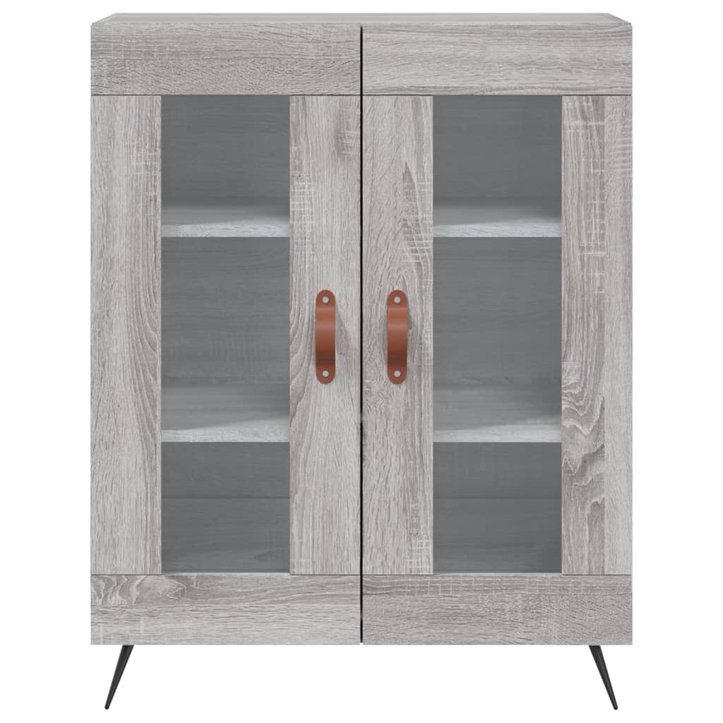 Credenza Grigio Sonoma 69,5x34x180 cm in Legno Multistrato 3198255