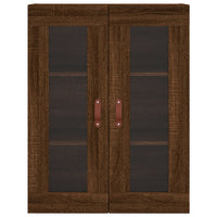 Credenza Rovere Marrone 69,5x34x180 cm in Legno Multistrato 3198256