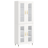 Credenza Bianco Lucido 69,5x34x180 cm in Legno Multistrato 3198259