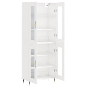 Credenza Bianco Lucido 69,5x34x180 cm in Legno Multistrato 3198259