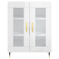 Credenza Bianco Lucido 69,5x34x180 cm in Legno Multistrato 3198259