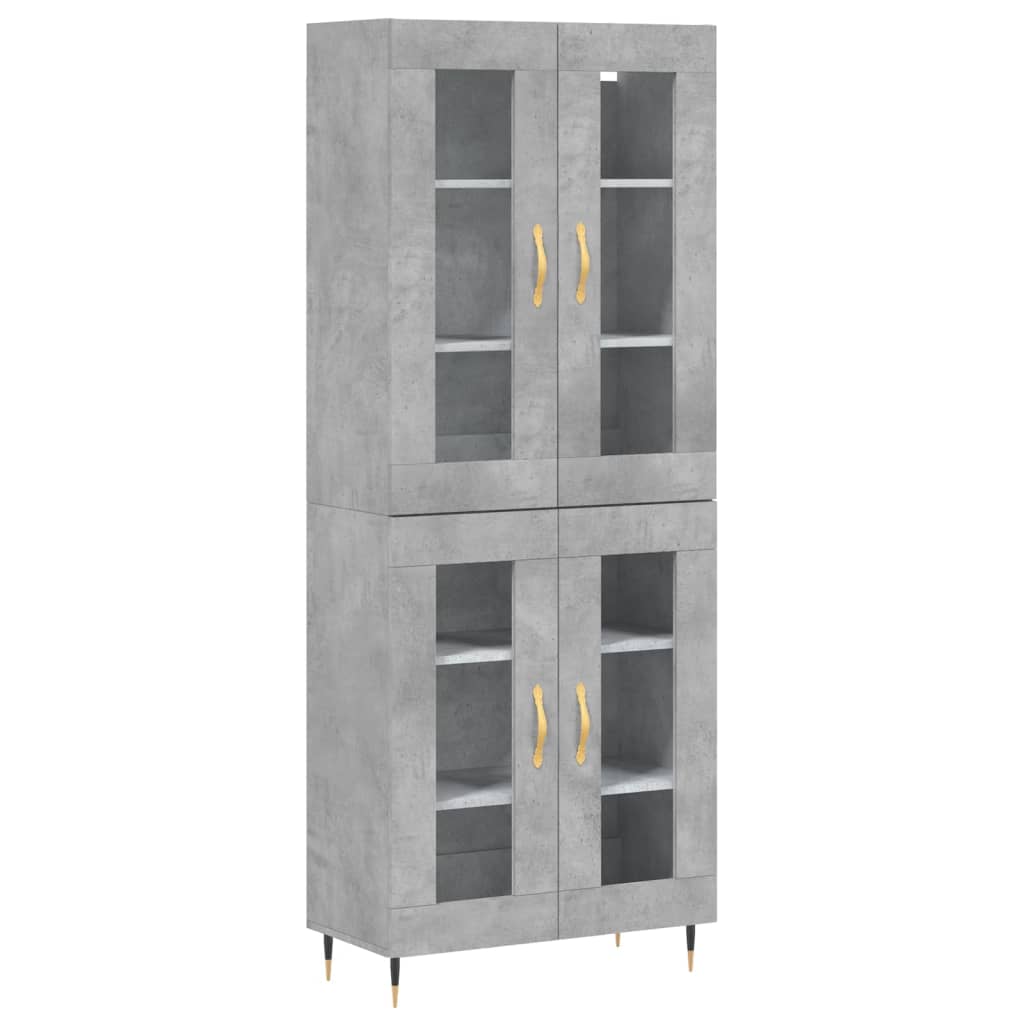 Credenza Grigio Cemento 69,5x34x180 cm in Legno Multistratocod mxl 125849