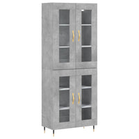 Credenza Grigio Cemento 69,5x34x180 cm in Legno Multistratocod mxl 125849
