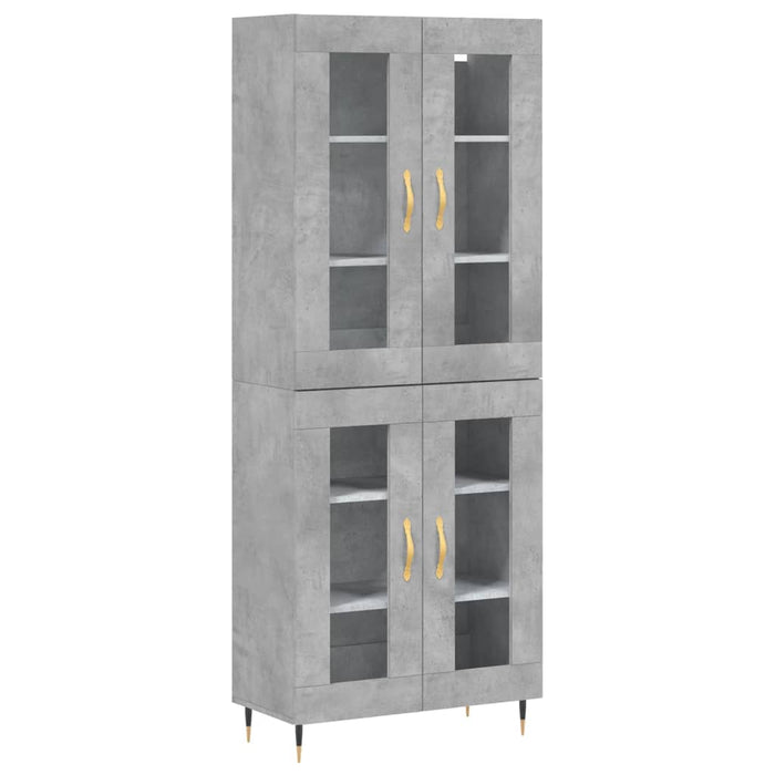 Credenza Grigio Cemento 69,5x34x180 cm in Legno Multistratocod mxl 125849