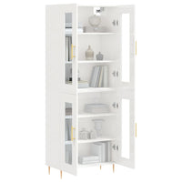 Credenza Bianco Lucido 69,5x34x180 cm in Legno Multistrato 3198267