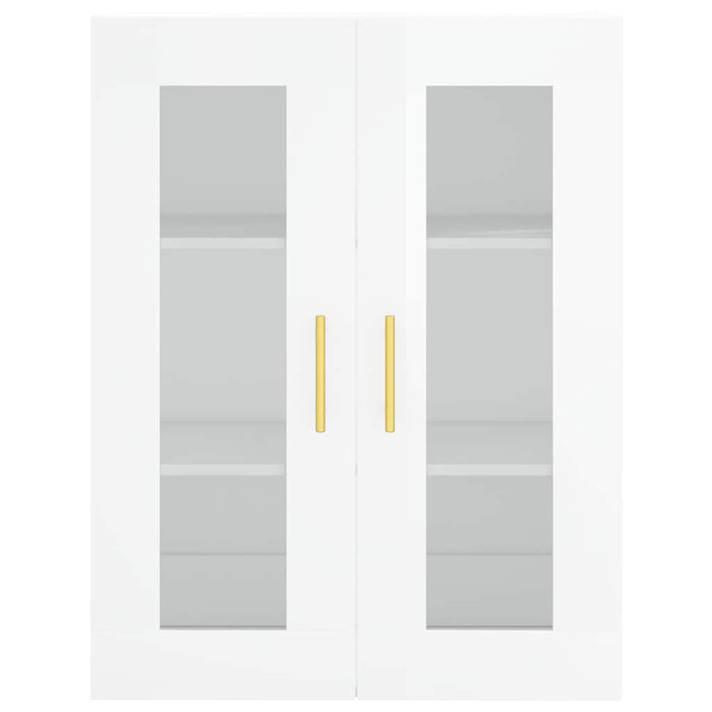 Credenza Bianco Lucido 69,5x34x180 cm in Legno Multistrato 3198267