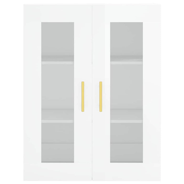 Credenza Bianco Lucido 69,5x34x180 cm in Legno Multistrato 3198267