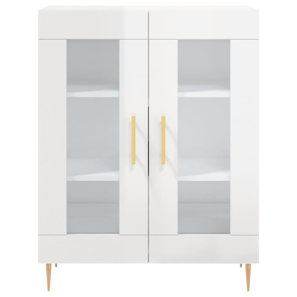 Credenza Bianco Lucido 69,5x34x180 cm in Legno Multistrato 3198267