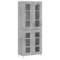 Credenza Grigio Cemento 69,5x34x180 cm in Legno Multistrato 3198269