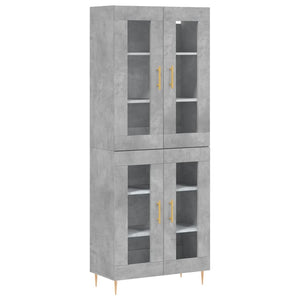 Credenza Grigio Cemento 69,5x34x180 cm in Legno Multistrato 3198269