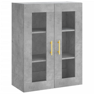 Credenza Grigio Cemento 69,5x34x180 cm in Legno Multistrato 3198269