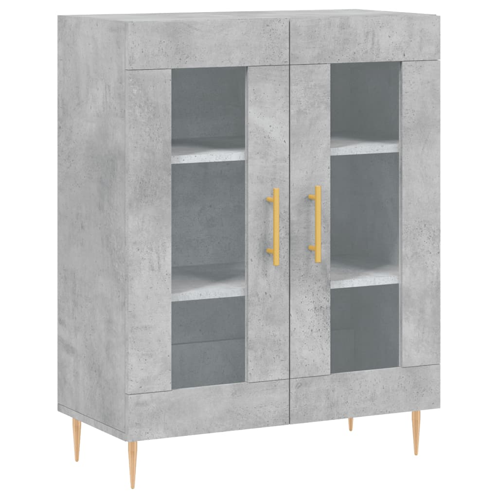 Credenza Grigio Cemento 69,5x34x180 cm in Legno Multistrato 3198269