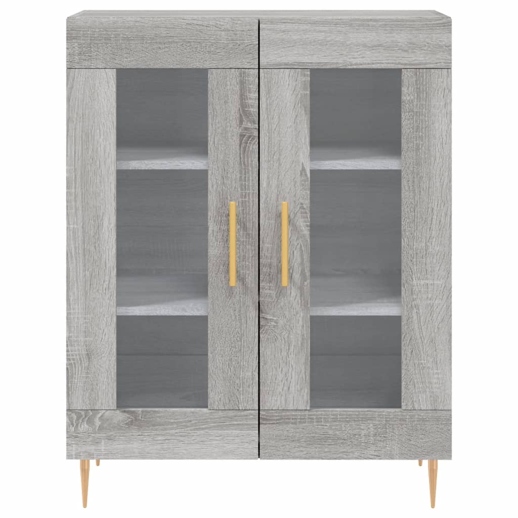 Credenza Grigio Sonoma 69,5x34x180 cm in Legno Multistrato 3198271