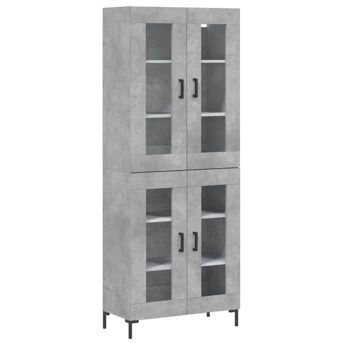 Credenza Grigio Cemento 69,5x34x180 cm in Legno Multistrato 3198277