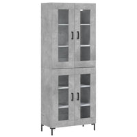 Credenza-Buffet-Armadio da cucina Grigio Cemento 69,5x34x180 cm in Legno Multistrato 584834