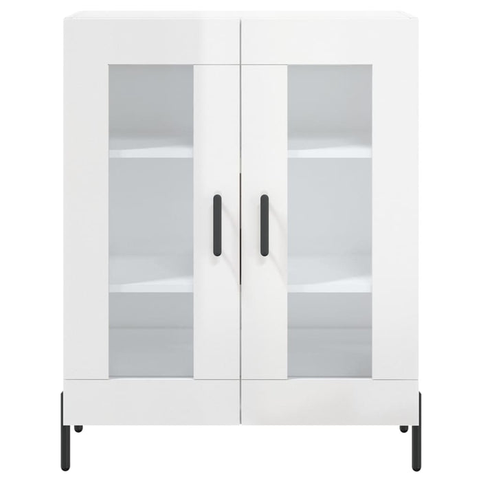 Credenza Bianco Lucido 69,5x34x180 cm in Legno Multistrato 3198283