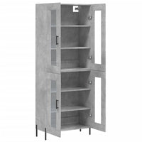 Credenza cassettiera mobile contenitore organizer cucina soggiorno salotto alto 695 x 34 x 180 cm legno ingegnerizzato grigio 02_0034697
