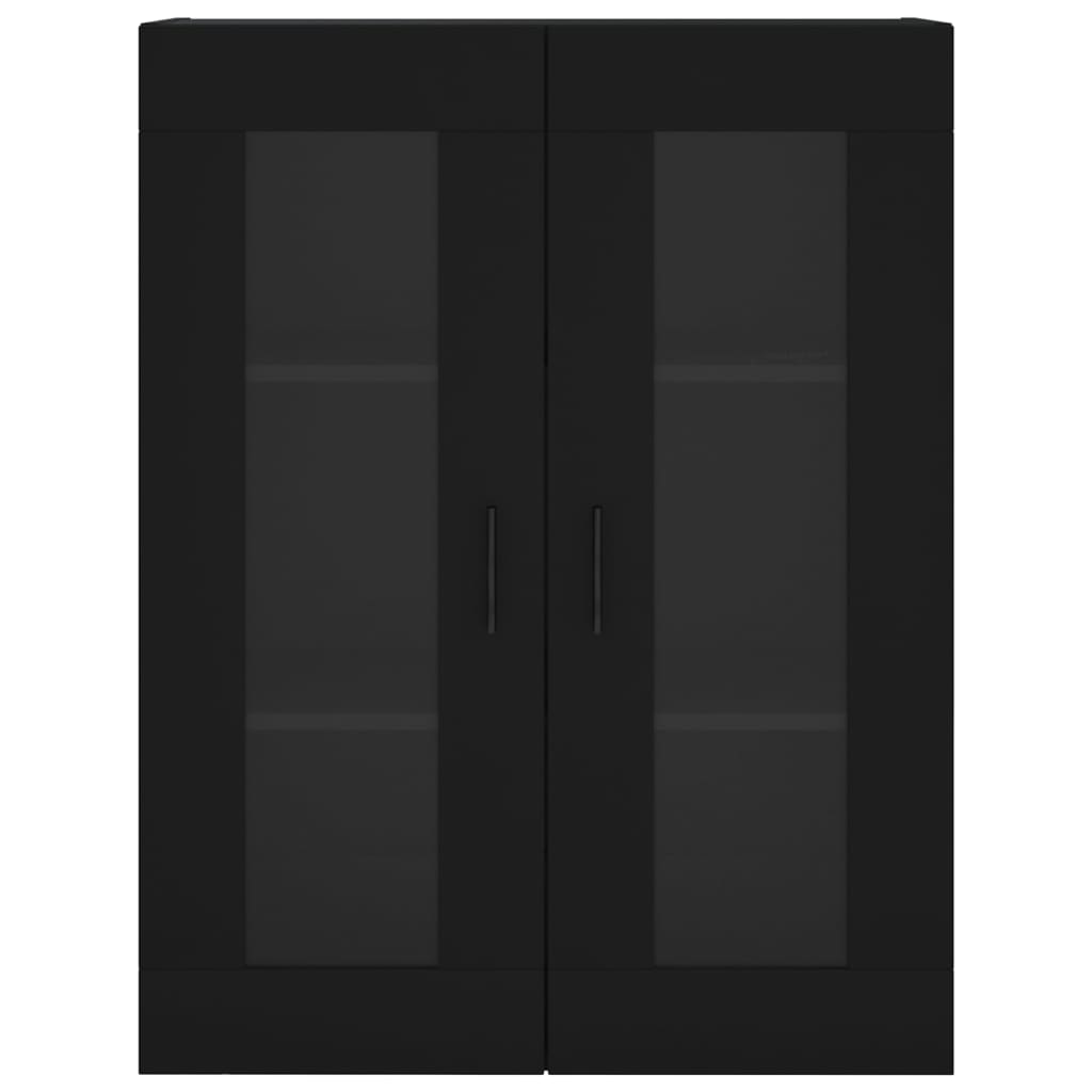 Credenza Nera 69,5x34x180 cm in Legno Multistrato 3198290