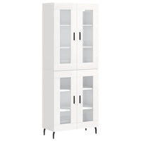 Credenza Bianco Lucido 69,5x34x180 cm in Legno Multistrato 3198291