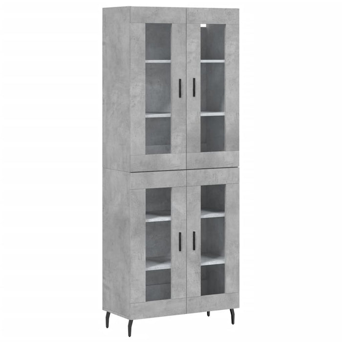 Credenza Grigio Cemento 69,5x34x180 cm in Legno Multistrato 3198293