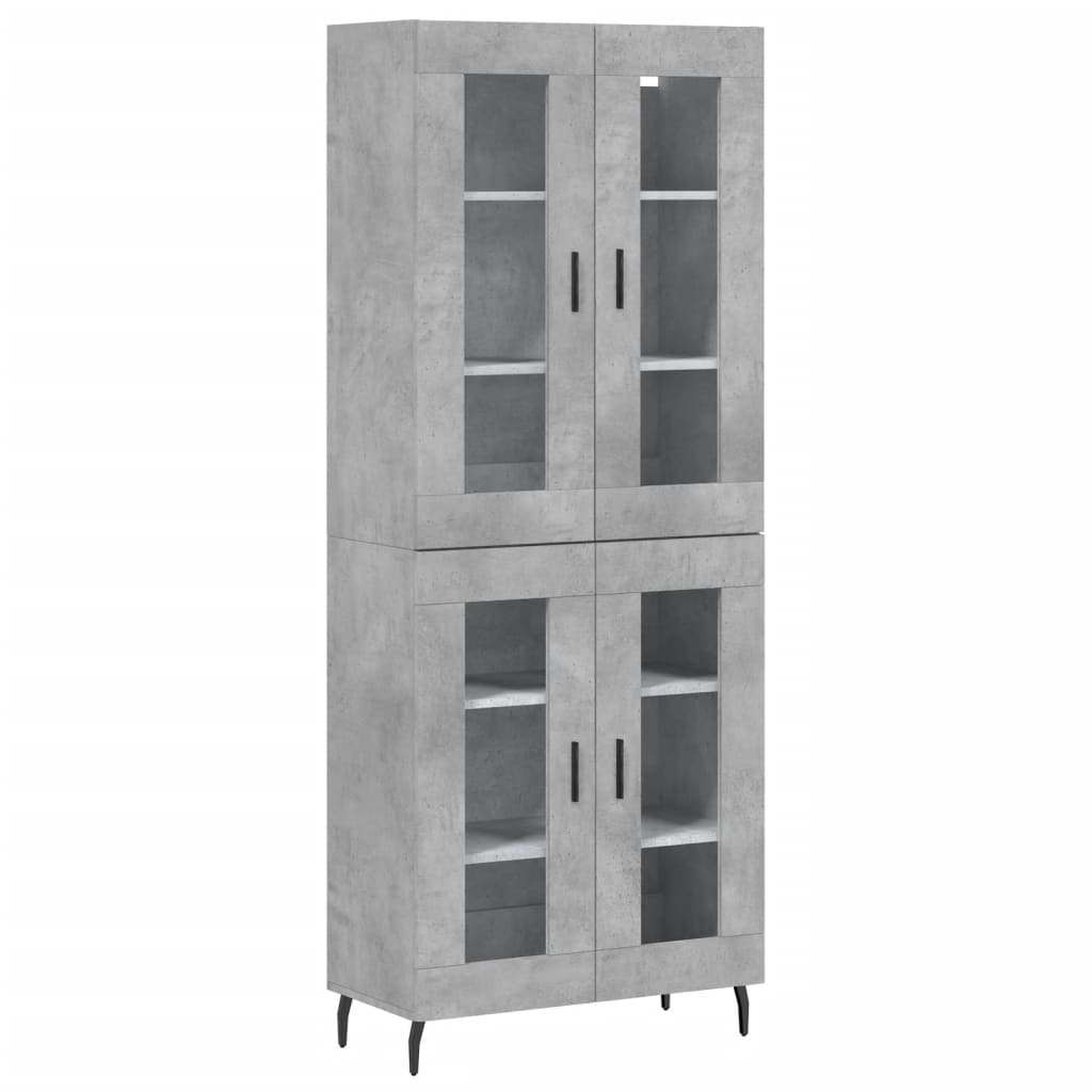 Credenza Grigio Cemento 69,5x34x180 cm in Legno Multistratocod mxl 101914