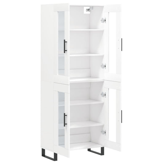 Credenza cassettiera cassettiera mobile contenitore organizer cucina soggiorno soggiorno alto 69,5 x 34 x 180 cm derivati ​​del legno bianco 02_0032627