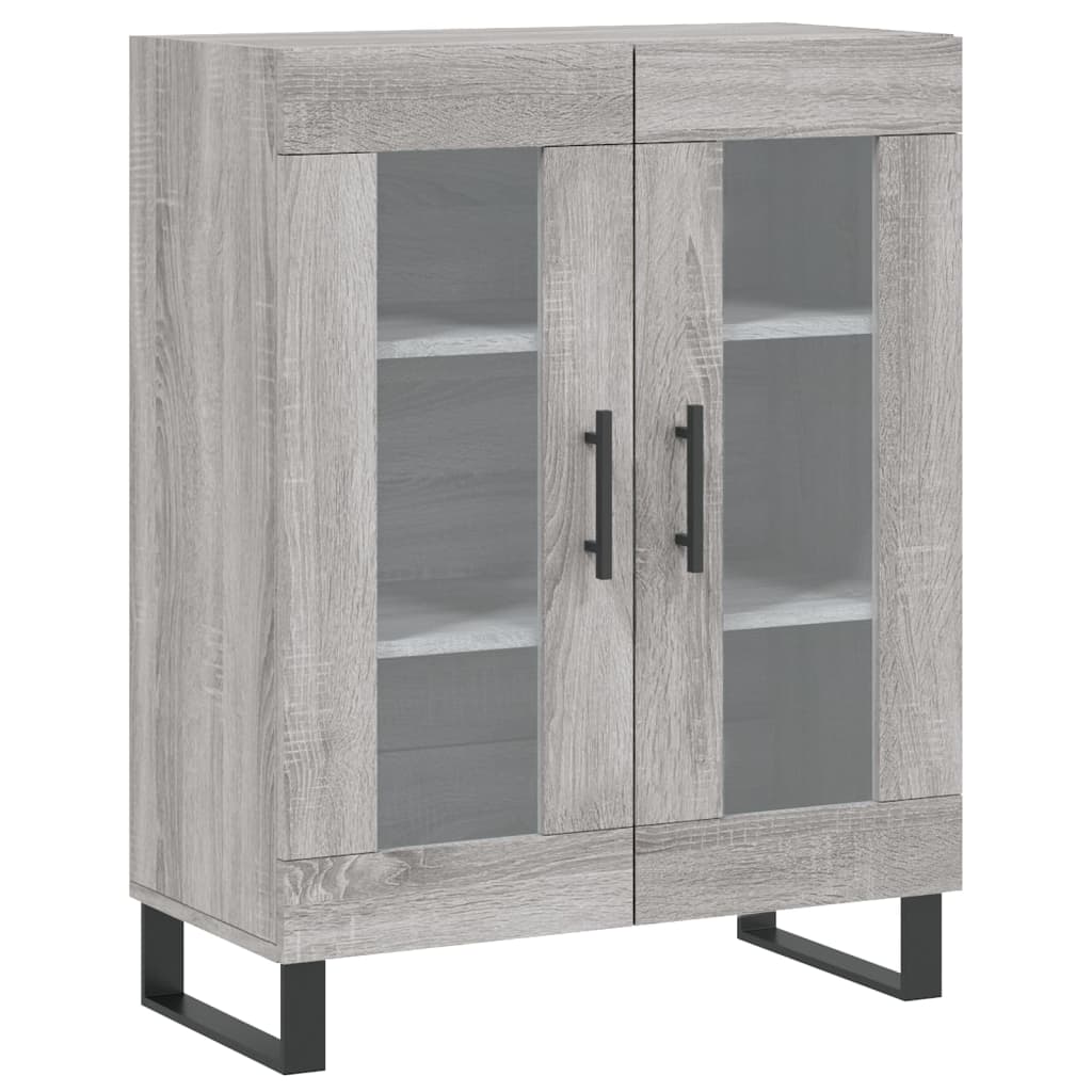 Credenza Grigio Sonoma 69,5x34x180 cm in Legno Multistrato 3198303