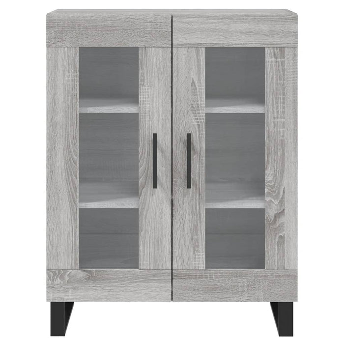 Credenza Grigio Sonoma 69,5x34x180 cm in Legno Multistrato