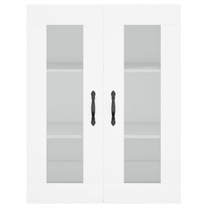 Credenza-Buffet-Armadio da cucina Bianca 69,5x34x180 cm in Legno Multistrato 278572