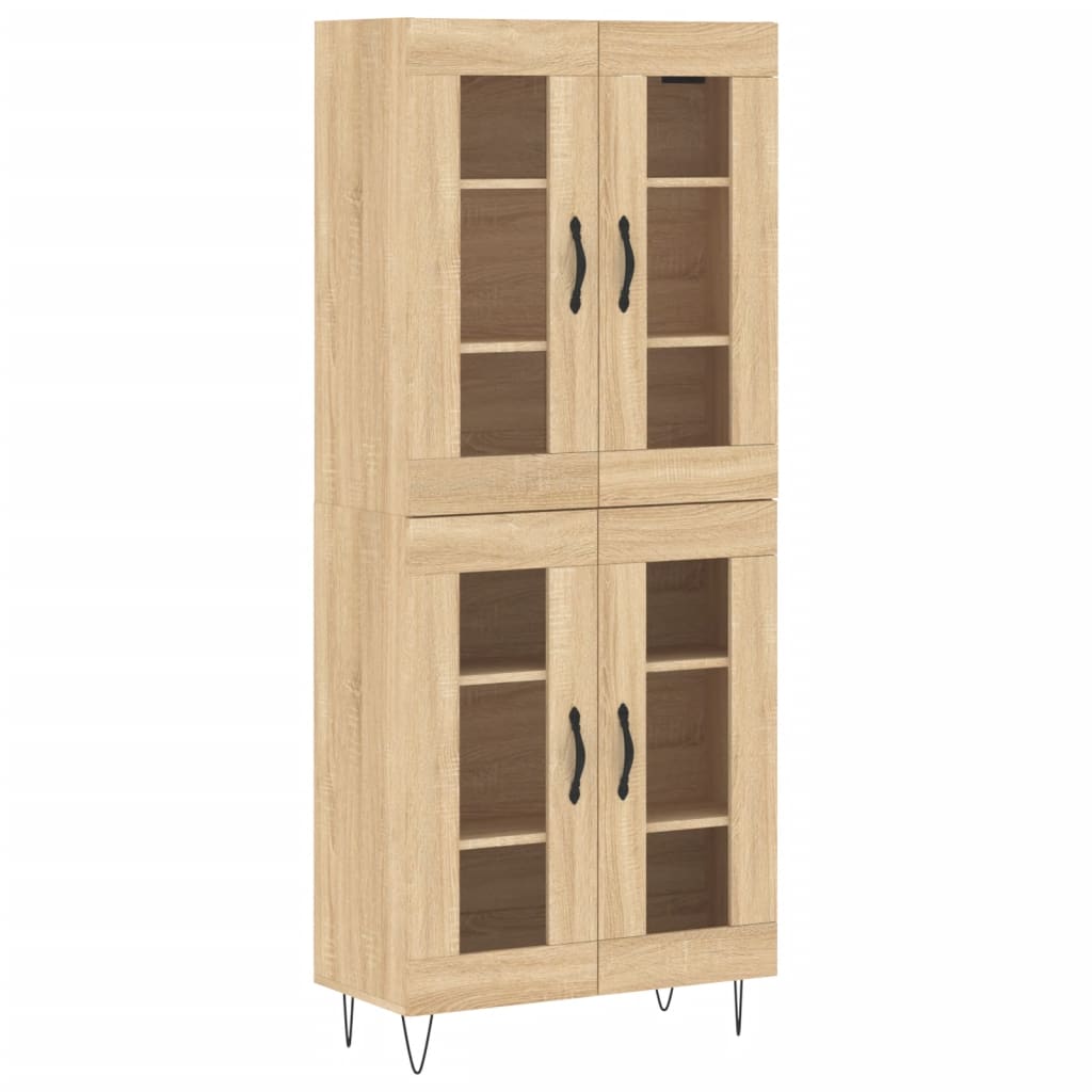 vidaXL Credenza Rovere Sonoma 69,5x34x180 cm in Legno Multistrato