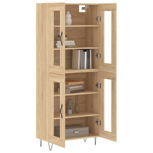 vidaXL Credenza Rovere Sonoma 69,5x34x180 cm in Legno Multistrato