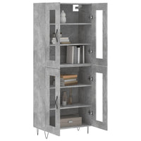 Credenza Grigio Cemento 69,5x34x180 cm in Legno Multistrato 3198309