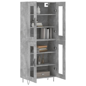 Credenza Grigio Cemento 69,5x34x180 cm in Legno Multistrato 3198309