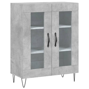vidaXL Credenza Grigio Cemento 69,5x34x180 cm in Legno Multistrato