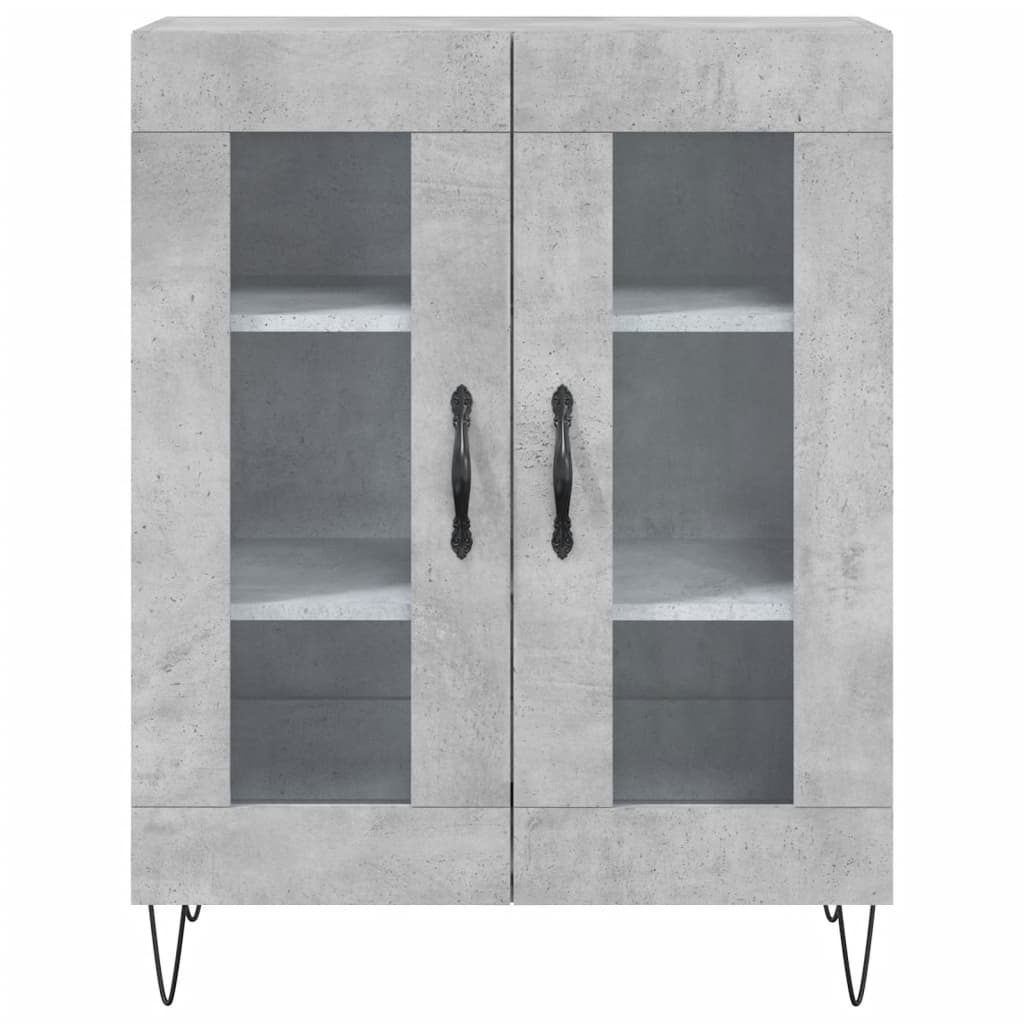 Credenza Grigio Cemento 69,5x34x180 cm in Legno Multistrato 3198309