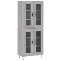 Credenza Grigio Sonoma 69,5x34x180 cm in Legno Multistrato 3198311