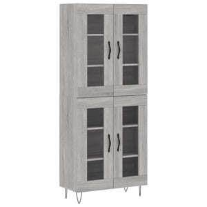 Credenza Grigio Sonoma 69,5x34x180 cm in Legno Multistrato 3198311