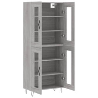 Credenza Grigio Sonoma 69,5x34x180 cm in Legno Multistrato 3198311