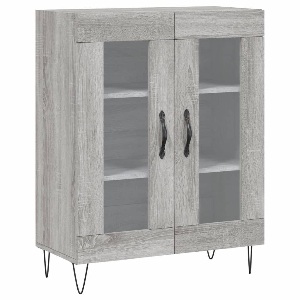 vidaXL Credenza Grigio Sonoma 69,5x34x180 cm in Legno Multistrato